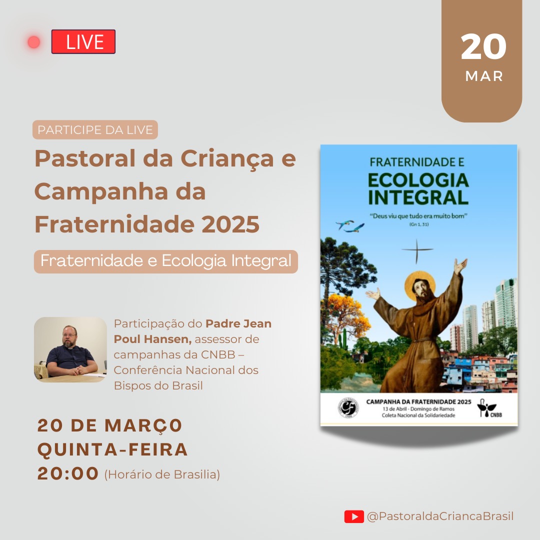 Card Live Campanha da Fraternidade 2025 alta qualidade