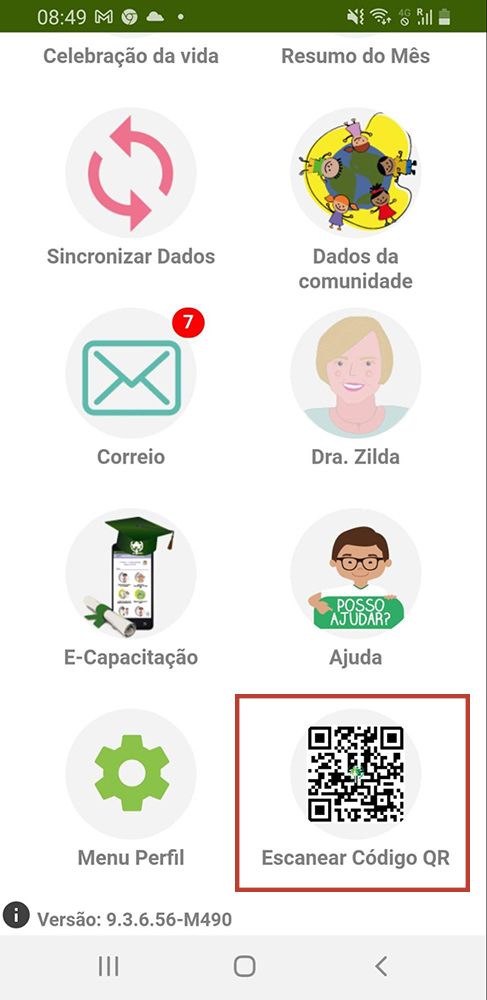 compartilhar dados app da pc 2a