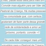 Líder, você é feliz na Pastoral da Criança?